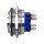 Metzler - Push button momentary 40mm - LED Circular Illumination Blue - IP67 IK10 - Stainless steel - Bipolar - Protruding - Soldering contacts