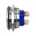 Metzler - Drucktaster 40mm - LED Ringbeleuchtung Blau - IP67 IK10 - Edelstahl - 2-polig - Flach - Lötkontakte