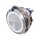 Metzler - Bouton poussoir momentané 40mm - Illumination annulaire LED Blanc - IP67 IK10 - Acier inoxydable - Bi-polaire - Plat - Contacts de soudage