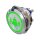 Metzler - Bouton poussoir momentané 40mm - Symbole LED Cloche Vert - IP67 IK10 - Acier inoxydable - Bi-polaire - Plat - Contacts de soudage