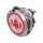 Metzler - Bouton poussoir momentané 40mm - Symbole LED Cloche Rouge - IP67 IK10 - Acier inoxydable - Bi-polaire - Plat - Contacts de soudage