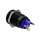 Metzler - Drucktaster 19mm - LED Ringbeleuchtung Rot - IP67 IK10 - Aluminium - Flach - Lötanschluss