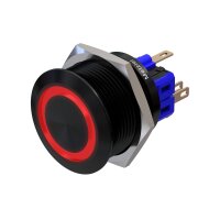 Metzler - Drucktaster 25mm - LED Ringbeleuchtung Rot -...